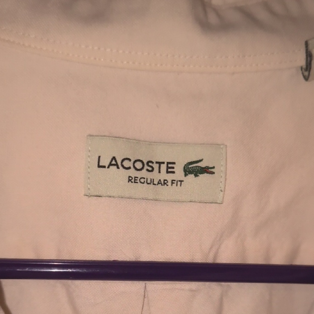 Lacoste | Men's Light Pink Casual Shirt - Picture 2 of 5